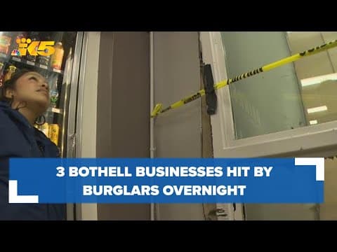 3 Bothell businesses rammed by a vehicle in overnight burglaries
