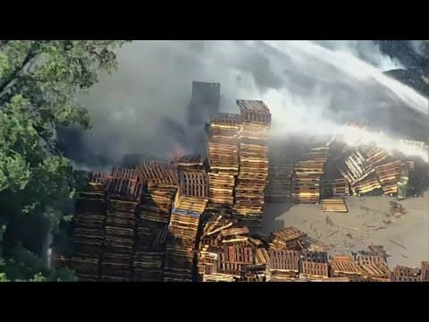 Dallas pallet fire under control after hours of firefighting effort
