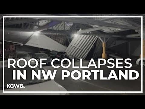 Parking garage roof collapses in Northwest Portland