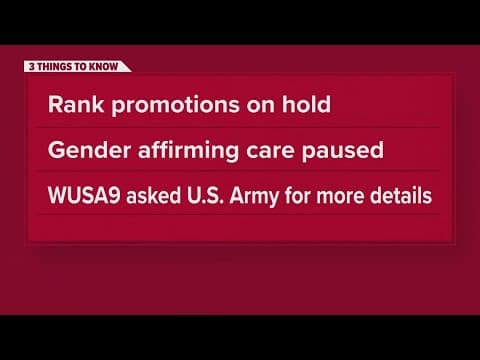 US Army says on X that transgender members are no longer allowed, rank promotions on hold
