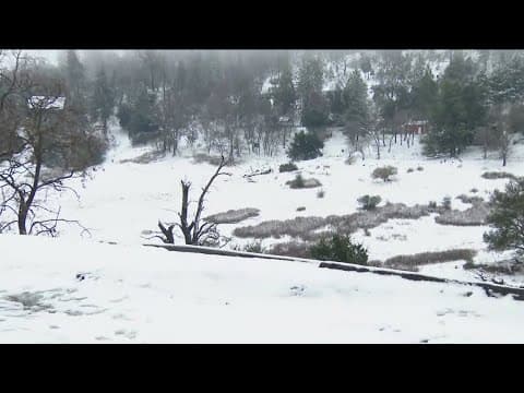 Winter wonderland in Julian after a strong atmospheric river hits San Diego County