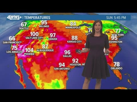 New Orleans Weather: Heat advisory Monday and a few storms around