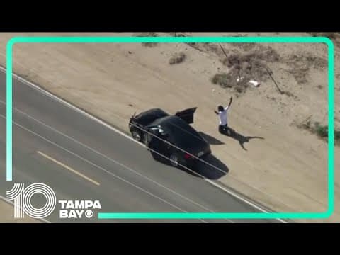 High speed chase ends with a crash in California