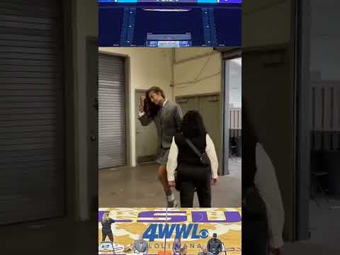 Angel Reese enters the PMAC for her homecoming game at LSU with the Chicago Sky.