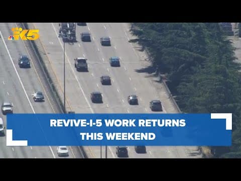Revive I-5 to close lanes between Tukwila and Seattle overnight this weekend