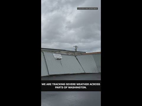 Possible tornado causes structural damage in Longview