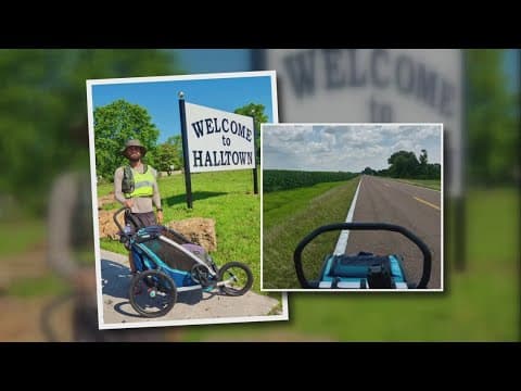 Man walks across America stops in Knoxville to raise awareness for men's mental health