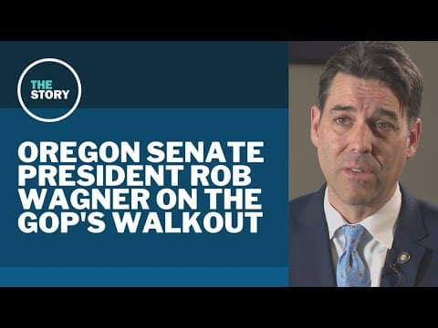 Oregon Senate President Rob Wagner discusses the Republican walkout