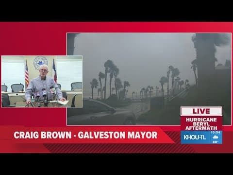 City of Galveston mayor gives update on Hurricane Beryl's impact on the island, recovery efforts