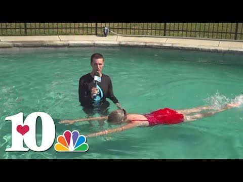 All Knox Swim teaches Katie Inman how to swim