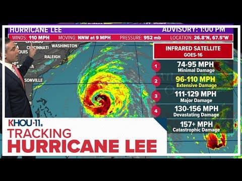 Tropical update: Hurricane Lee latest path, intensity