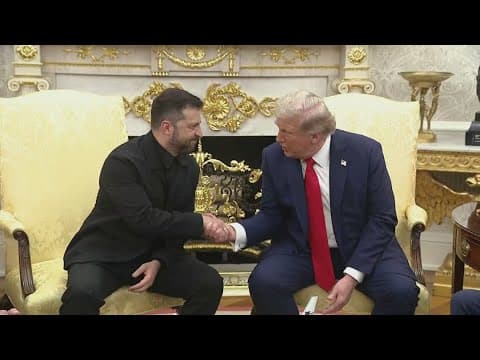Trump meets Ukrainian President Volodymyr Zelensky and European leaders at the White House