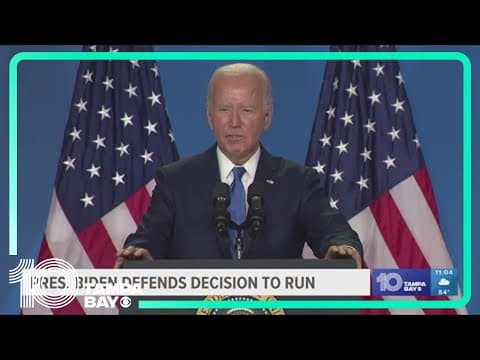 Biden says during press conference he's going to 'complete the job' despite calls to bow out