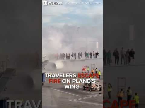 Travelers escape fire on plane’s wing