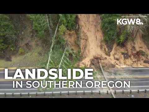 Video: Landslide on Highway 138 in Southern Oregon