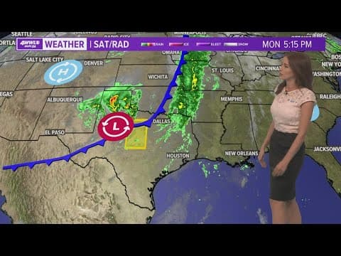 Cold front arrives Tuesday with a few storms early in the day