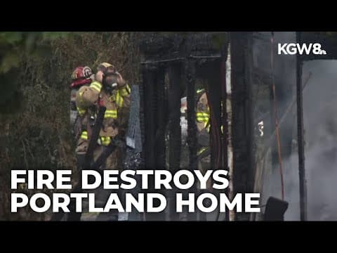 Fire destroys home in Northwest Portland; crews shuttle water to fight blaze