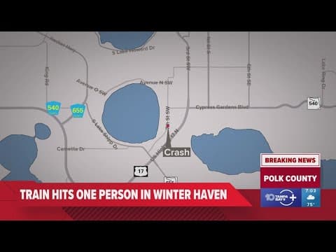 Police: Traffic delayed in some areas after person is hit by train in Winter Haven