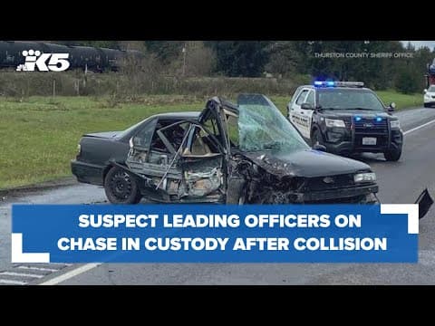 Suspect leading officers on chase struck by vehicle, causes miles-long traffic back up along I-5 in
