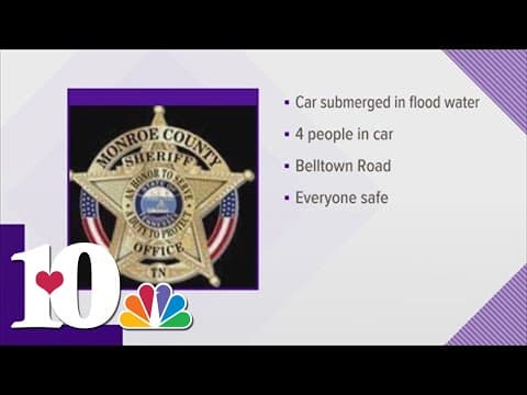 Monroe Co. Rescue Squad rescues four people from submerged vehicle after storms