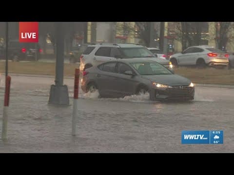 Flooding on US190 between Covington and Mandeville