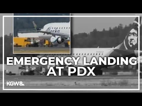 Alaska Airlines flight diverts to PDX due to hydraulic issue causing nose wheel to wobble