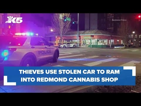 Redmond cannabis store smashed into