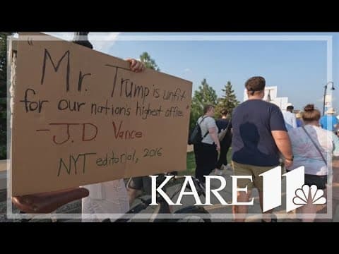 As Trump rallies supporters in St. Cloud, hundreds march in opposition