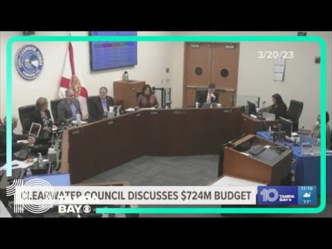 Clearwater City Council considers $724M budget months after mayor resigns over city's finances