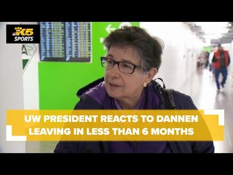 UW President Ana Mari Cauce on Athletic Director Troy Dannen's departure