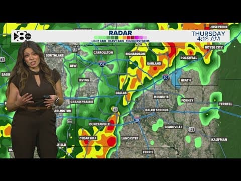DFW Weather: Storm continues to move through North Texas Thursday morning