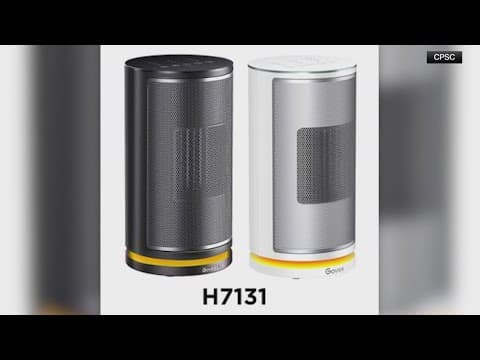 Recall alert issued for about 512,000 electric space heaters