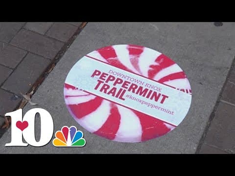 Follow the Peppermint Trail in downtown Knoxville