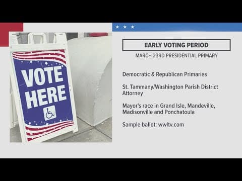 Early voting in Louisiana starts Saturday for presidential primary