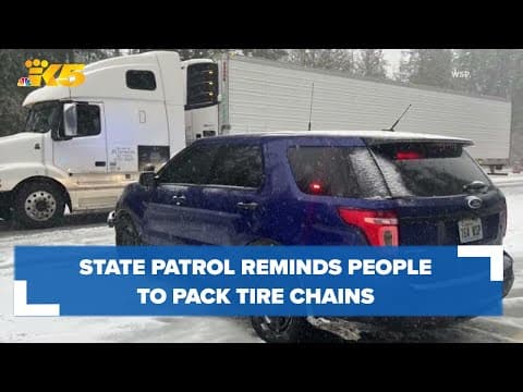 WSP reminding people to pack chains, put on when required