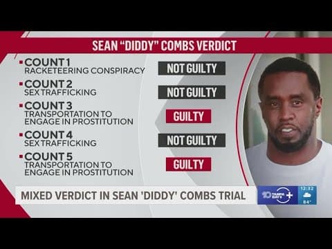 Verdict announced in Sean 'Diddy' Combs' sex trafficking trial