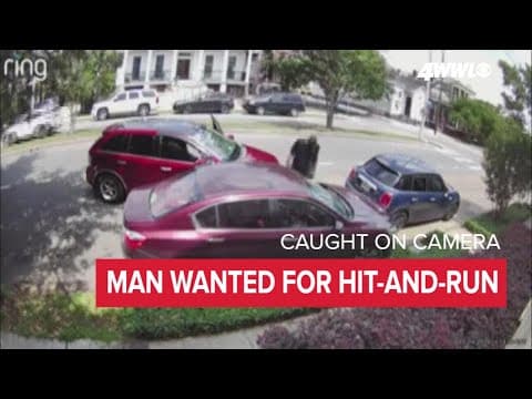 Man wanted in hit-and-run caught on camera