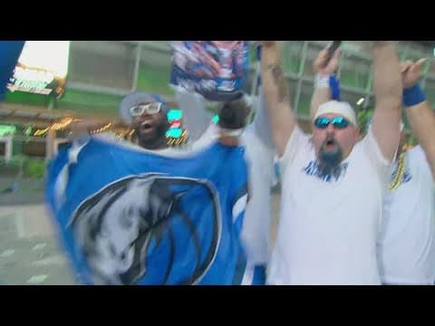 Mavs fans are getting hype for the NBA Finals outside the AAC