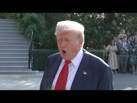 President Trump in Scotland, as questions continue about Jeffrey Epstein