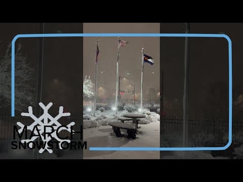 Snow falling in Denver: Winter Storm Warning in Colorado