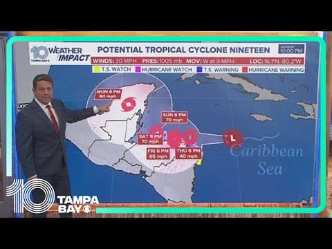 Tracking the Tropics: Tropical Storm Sara expected to form by Thursday afternoon