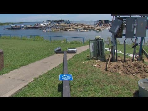 More than 100 high school students help clean up North Texas marina weeks after tornado