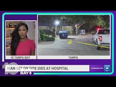 Man set on fire at Tampa gas station dies
