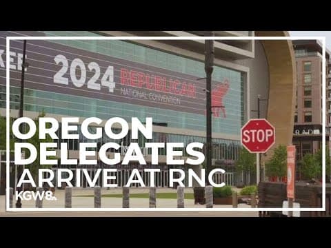Oregon delegates arrive for Republican National Convention