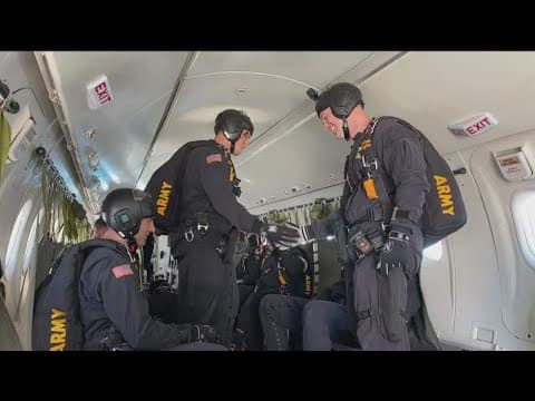 CBS 8's Shawn Styles flies with the US Army Golden Knights