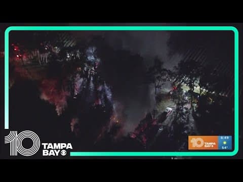 Firefighter transported after crews respond to Hillsborough County fire