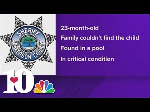 JCSO: 23-month-old missing child in critical condition after being found in swimming pool