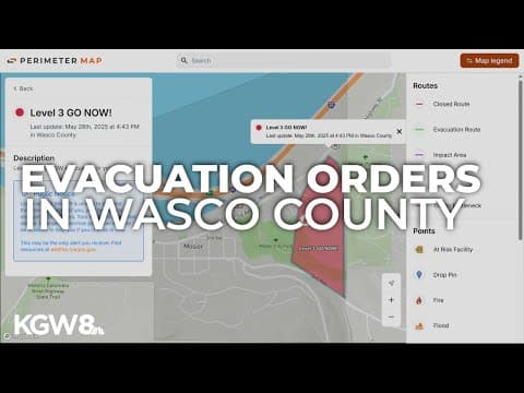 Level 3 evacuation orders issued for wildfire burning in Columbia River Gorge