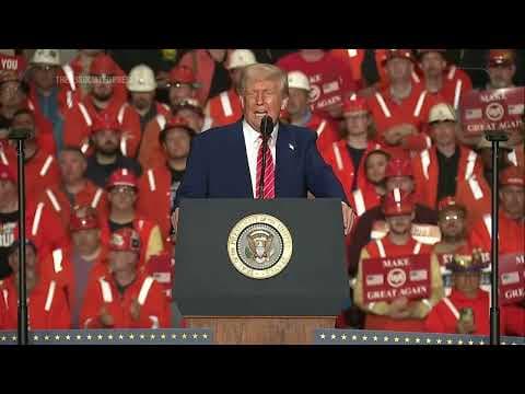 Trump tells US steelworkers he’s going to double tariffs on foreign steel from 25% to 50%