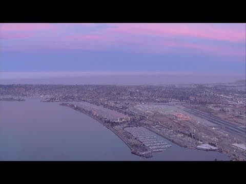 Gorgeous sunrise view along San Diego's coast
